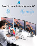 14 in 1 USB C Docking Station - Dual Monitor, Triple Display, 8 USB C/A Ports, Ethernet, Audio - For MacBook, Dell, HP, Lenovo, Surface