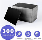 300 Pcs Metal Business Cards Black Metal Business Card Blanks for CNC Engraver Laser Engraving Reliable and Sturdy Multipurpose Aluminium Business Card Blanks Thickness 0.01 Inch