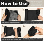 Honeycomb Packing Paper, 12"x300' Black | Perforated Honeycomb Packing Paper Recyclable Moving Supplies for Shipping & Moving | Plastic-Free Alternative to Bubble Cushion Wrap with 36 Fragile Stickers