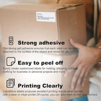 8.5" x 11" Full Sheet Labels, JIQEZNL Premium Label Sticker Paper for Laser & Inkjet Printers - 32 Sheets