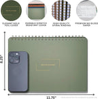 | Meeting Notebook for Work | 8.25" x 11.75" | Project Planner | Simple Design | Multiple Layouts | Office and Business Planner (Navy, Meeting Planner - Landscape)