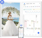 24" Digital Wall Calendar Chore-Chart-for-Planner - Touchscreen Display Smart Calendar for Family Monthly/Weekly Planner, To Do List Notepad, Streamline Household Organization, Desk Mount Included