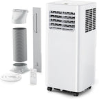 EUHOMY Portable Air Conditioners 8,000 Btu, 3 in 1 Portable Cooling AC with Dehumidifier, Fan, Sleep Modes, AC Unit with Remote Control & 24H Timer for Bedroom, Rooms, Apartments up to 350 Sq.Ft.