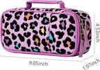 Choco Mocha Cheetah Pencil Case for Girls, Soft Pencil Case Kids Pencils Pouch for Kindergarten Girls, Pink