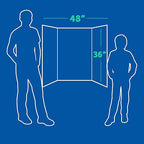 Flipside Products 36” x 48” Foam Project Boards for Presentations, Science Fair, School Projects, Event Displays and Trifold Picture Board - White - 10 Pack