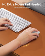YSAGi Leather Desk Protector, Office Mat, Large Mouse Mat, Non-Slip PU Leather Blotter, Laptop Desk Mat, Waterproof Writing Pad for Office and Home (Brown, 35.4" x 17")