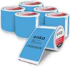 enKo [6 Rolls, 1800 Direct Thermal Labels] Blue/Cyan Colored Compatible for Dymo 30256 Label (2-5/16 x 4") Use with Dymo, Rollo Thermal Printer as Shipping & Mailing Labels