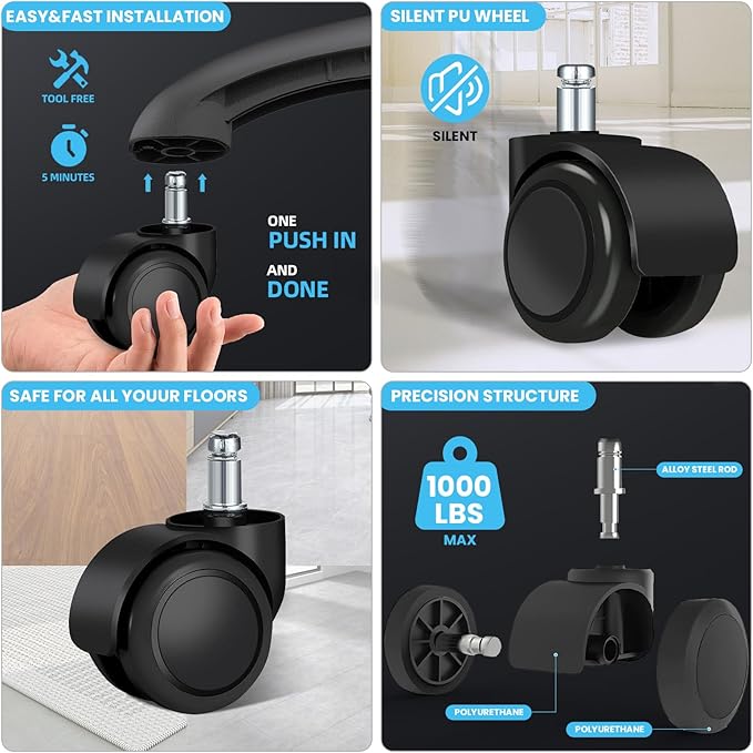 Big and Tall Office Chair 500lbs Wide Seat Executive Office Desk Chair High-Back Office Task Chair with Flip-Up Armrest, Ergonomic Lumbar Support Computer Office Chairs for Heavy People(Black)