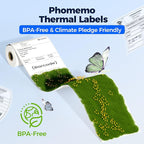 55 Pcs 4'' x 6'' Shipping Thermal Labels for Address, Barcodes, Small Business Labeling, Warehouse, Inventory - Thermal Label Compatible with Phomemo 241 BT, M421