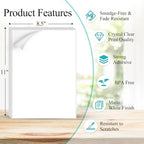 25 Sheets Sticker Paper Matte White, 8.5" x 11" Label Paper for Laser & Inkjet Printer, Full Sheet Label for Shipping Address Mailing