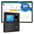 ANVIZ Time Clocks for Employees Small Business - CX2 Fingerprint Biometric Clock in and Out Machine - Forever Free Cloud Software, Black