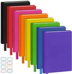 Jumbo Book Covers 8 Pack Reusable Fabric Book Cover Protective Books Covers 9 x 11 Inch Colorful Stretchable Books Sleeve Cover with Label Sticker for Most Hardcover Textbooks Up to 10 x 12.5 Inch