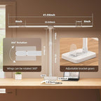 LED Desk Lamp for Home Office - 24W Bright Double Head Desk Light with Clamp Eye Caring Architect Task Light 25 Lighting Modes Adjustable Flexible Gooseneck Lamp (All White)