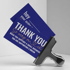 ITZAMNA Thank you for supporting small business cards Customer appreciation note cards Pink Script with Heart Pack of 100 Blue