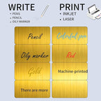 STARLIBOO Shipping Labels Stickers, 2"×4" Gold Printable Mailing Labels for Laser/Inkjet Printing- Matte Gold, Permanent Adhesive Stickers