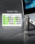 Vansuny 512GB Portable External SSD - USB 3.2 Gen 2 Dual A + C Solid State Drive Up to 1000MB/s for Android Phone, Tablet, Laptop, MacBook, PC