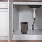 HOLDN’ STORAGE Small Trash Can - 1.58 Gallon Open Top Waste Bin, Compact Waste Can Perfect for Bathroom, Kitchen, Office, Dorm - Durable Garbage Can - Metallic Brown