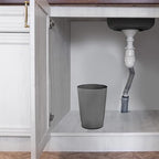 HOLDN’ STORAGE Small Trash Can - Set of 2 Open Top Waste Bin of 1.58 Gallon, Compact Waste Can Perfect for Bathroom, Kitchen, Office, Dorm - Durable Garbage Can - Gray