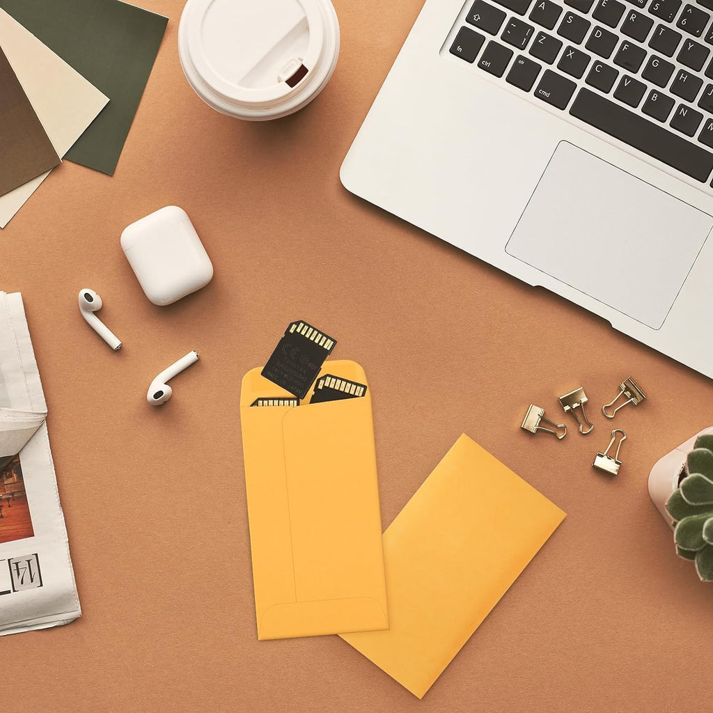 ValBox #5 Coin Envelopes 3.125x5.5 Seed Envelope with Gummed Flap for Home, Garden or Office Use, Brown Kraft Small Parts Envelopes 500 per Box