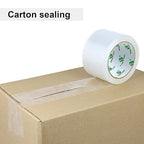 BOMEI PACK 3 inch Wide Heavy Duty Packing Tape, 2.4 Mil 3.0 Inch x 60 Yards, 12 Refills Rolls Clear Box Tape for Moving, Shipping, Mailing and Packaging