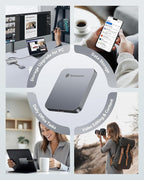 Yottamaster 1TB Magnetic External SSD, Up to 2000MB/s USB 3.2 Gen 2x2 Portable Solid State Drive, Supports 4K ProRes HDR Compatible with iPhone 16/15 Pro Max, Smartphone, Tablet, Laptop