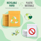 Fuxury Bubble Mailer 6x10" 100 Pack Kraft Padded Envelopes Usable Size 6x9" Kraft Bubble Envelopes for CDs, Video Games, Book Thick Padded Mailers #0 Small Yellow