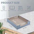 Leather Letter Tray,Stackable File Document Tray,Desk Organizer for Office Supplies,A4 Paper Case Rack,Desktop Organization,Pen Mail Magazine Storage Box (Grey)