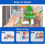 Chalk Markers for Blackboard 8 Metallic Colors, 6mm Reversible Bullet & Chisel Tips, Chalk Pens Wet & Dry Erasable Markers for Whiteboard, Chalkboard, Calendar, Windows, Glass, Signs