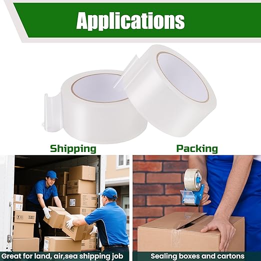 Lichamp Clear Packing Tape, 18 Rolls Heavy Duty Packaging Tape Refill for Moving Boxes, Mail Shipping Supplies, 1.88 inch x 55 Yard x 2.6 mil, A218TP