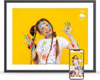 Large 32GB Digital Picture Frame Electronic Calendar - 16.2 Inch Wall Mountable Wi-Fi Picture Frame, Auto-Rotate, Motion Sensor, Share Photos Video via App Email, Free Cloud Storage, Gift for Him