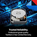 Toshiba X300 PRO 8TB High Workload Performance for Creative Professionals 3.5-Inch Internal Hard Drive – Up to 300 TB/Year Workload Rate CMR SATA 6 GB/s 7200 RPM 512 MB Cache - HDWR780XZSTB