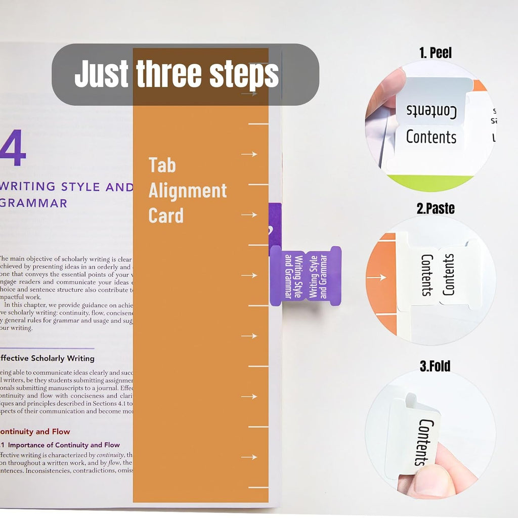 Index Tabs for Publication Manual 7th Edition - Book Not Included - Laminated, Color-Coded Tabs with Blank Options for Easy Reference and Organization