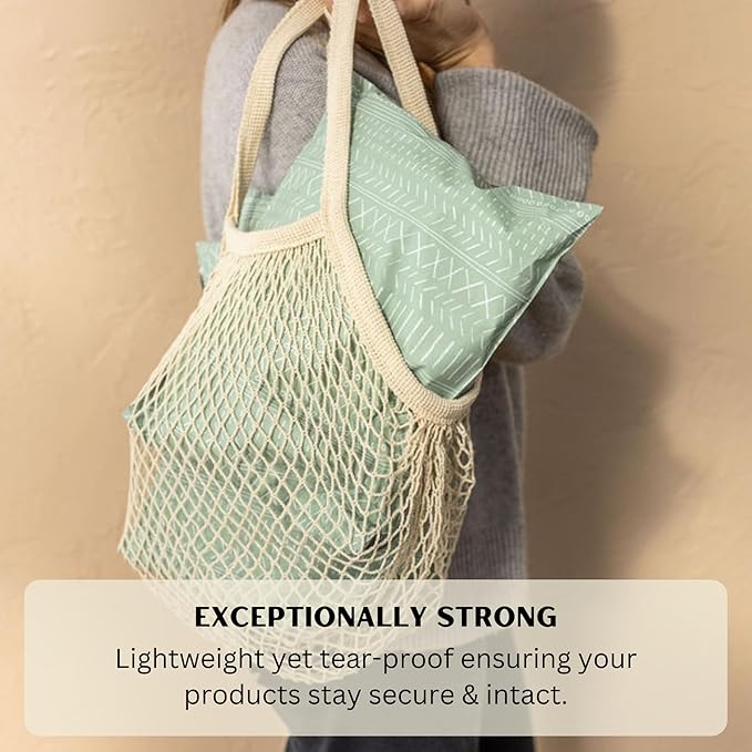 Poly Mailers 10x13 Inch 50 Pack Medium Shipping Bags Strong Thick Mailing Envelopes | Self Sealing Adhesive | Waterproof & Tear Resistant | Small Business Packaging for Clothing - Boho Sage Green