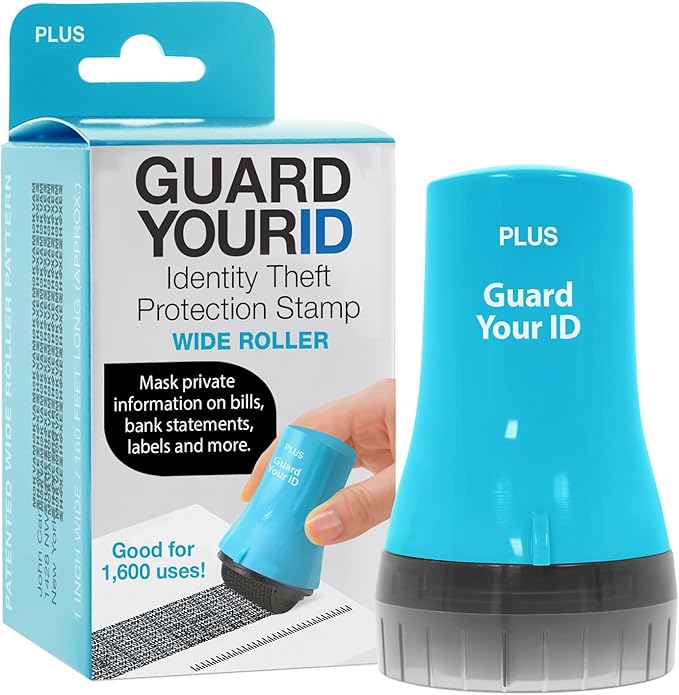 Guard Your ID Wide Advanced Roller 2.0 Identity Theft Prevention Security Stamp Turquoise