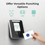 ANVIZ Time Clocks for Employees Small Business - FacePass 7 Pro Biometric Clock in and Out Machine - Face + RFID + Pin Punching in one, Support Door Access, Forever Free Cloud Software