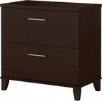 Bush Furniture Somerset 2 Drawer Lateral File Cabinet in Mocha Cherry