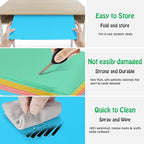 24 Pack Desk Privacy Panel Desk Divider - Pastel Colorful Testing Dividers for Classroom Supplies- Easy Clean Privacy Shields for Student Testing Desk dividers- Includes Extra Labels