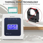 OFFNOVA Thermal Time Clock for Employees Small Business, No Ink Ribbons or Network Needed, in/Out Time Attendance Machine with 50 Time Cards
