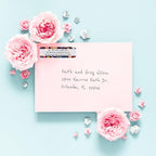 Multicolored Floral Print Rolled Address Labels / 250 Personalized Return Address Labels/Designer Address Stickers in Elegant Plastic Dispenser