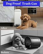 JM.YIPENG Bathroom Rubbish Bin, 5 Litre Cosmetic Bin, Small Waste Bin with Soft Close Lid, Bathroom Bin for Toilet, Bathroom, Bedroom, Living Room, White