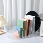 Ctosree Acrylic File Organizer for Desk Vertical 15 Compartments File Sorter Mail Organizer Desktop Countertop Folder Stand Racks for Office Home School Desk(Arch,Clear)