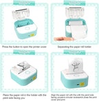 14 Rolls 53mmx28mm Thermal Printer Paper, Mini Colorful Self-adhesive Label Printer Paper for Phomemo Memoking Mini Printer, Small Printer T02/M02, Study Notes, Journal Photos (white)