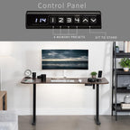 VIVO Electric 63 x 32 in Standing Desk, Memory Height Adjustment, 1B Series, Dark Walnut Top Black Frame, DESK-KIT-1B1D