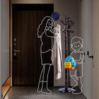 Coat Racks FreeStanding with 14 Hooks, Natural Wood Coat Rack with Solid Round Base, Adjustable Height Coat Racks, Easy Assembly for Hallway, Bedroom and Office (Rosewood Ruyi Hook)