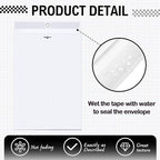 Geyee 50 Pcs 12 x 16 Inch White Manilla Clasp Envelopes Letter Size Mailing Envelopes with Clasp Closure for Filing Storing Documents Office Home Business School