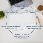 | Meeting Notebook for Work | 8.25" x 11.75" | Project Planner | Simple Design | Multiple Layouts | Office and Business Planner (Pink, Meeting Planner - Landscape)