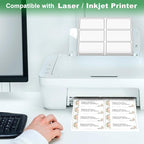 2x4 Label Stickers, 1000 Matte Printable Sticker Labels for Address Labels, Mailing Labels, Shipping Labels, Sticker Making, 8.5 x 11 Label Sheets for Lase Inkjet Printer, 10 Up Per Sheet, 100 Sheets