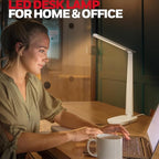 HONEYWELL LED Desk Lamp - HWT-H2 Sunturalux™ Eye-Caring Foldable Desk Light with USB A+C Dual Charging Port 4 Color Modes Dimmable Table Lamp for Home Office Bedroom Reading Study Work - White