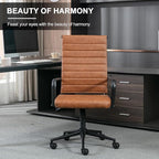 Okeysen Office Desk Chair Conference Room Chairs, Modern Ergonomic Executive Swivel Chair, Adjustable Height PU Leather Home Desk Chairs with Armrests, Comfy Computer Task Chairs with Wheels