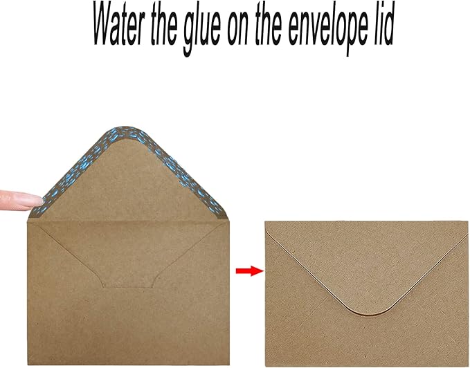 100 Qty 5.25 x 7.25 inches Printable A7 Invitation Envelopes & 100 Qty Flat Cards, Self Seal 120GSM Brown Kraft Paper Envelopes for Invitations, Papers, Photos, Documents, Wedding